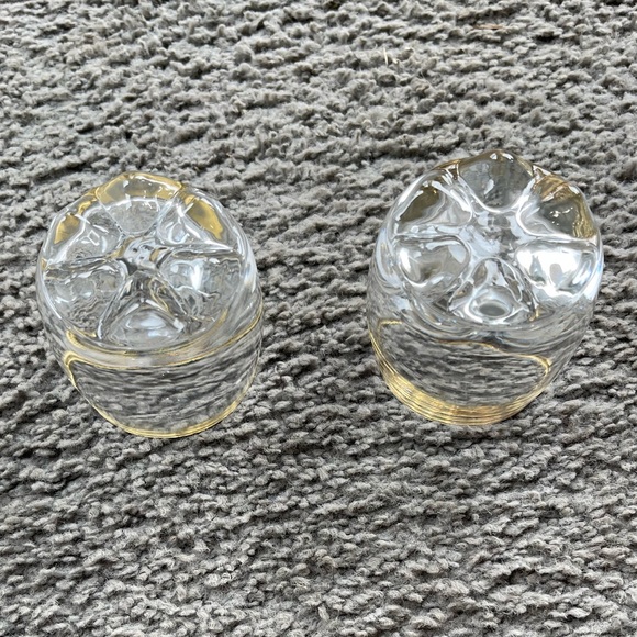 Lowball glasses. A Pair! Gold foil at rim and footed. Well weighted for balance! - Picture 4 of 7